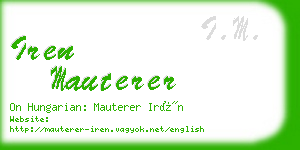 iren mauterer business card